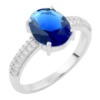 Серебряное кольцо CatalogSilver с сапфиром nano 2.033ct, вес изделия 3,06 гр (1633502) 19 размер