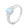 Серебряное кольцо CatalogSilver с опалом 0.525ct, вес изделия 2,44 гр (2097570) 18 размер