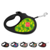 Повідець-рулетка для собак WAUDOG R-leash, малюнок «Авокадо», L, до 50 кг, 5 м, світловідбиваюча стрічка