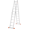 Драбина-трансформер алюмінієва 4 секції / 5 сходинки BLUETOOLS : 5.84 м, 150кг (160-9014)