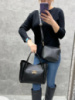 АКЦІЯ. Чорний — комплект 2в1 - фурн. золото - Lady Bags сумка + клатч — на блискавці, зі знімним ременем в комплекті (2010)