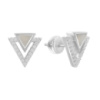 Серебряные серьги CatalogSilver с натуральным перламутром, фианитами (2184706)