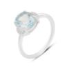 Серебряное кольцо CatalogSilver с натуральным топазом 3.302ct, вес изделия 2,51 гр (2167822) 18 размер