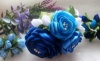 обруч сине-голубые цветы