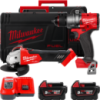 Набір акумуляторних інструментів Milwaukee M18FPP2E3-502X (ударний дриль M18 FPD3, кутова шліфувальна машина M18 FSAG125X, 2xаку