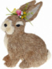 Фигура декоративная «Кролик с Цветами» 21х13х31см, пенопласт