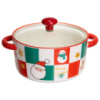 Супница фарфоровая Christmas новогодняя  800 (мл) с крышкой Yiwu FM-CS-9C