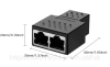 З'єднувач (спліттер) RJ45  RJ45 з'єднувач Cat6 Cat5e Ethernet кабель-подовжувач адаптер 1000 Мбіт/с LAN роз'єм в лінії з'єднувач м