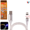 Кабель  магнитный Multicolor LED VOIN USB - Type C 3А, 1m, (быстрая зарядка/передача данных) (VP-1601C RB)