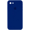 Чохол Silicone Case Square Full Camera Protective (AA) для iPhone SE 2 / 3 (2020 / 2022) / iPhone 8 / iPhone 7, Синій / Deep navy - купити в...