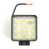 Фара-LED Квадрат 48W 118*128*60mm (3W*16) 10-30V Страбоскоп окремий провід (29-48Дальнє/Spot)