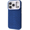 DM Чохол Kajsa Snake Pattern with Magnetic Ring iPhone 17 Pro Max Blue (Код товару:43753)
