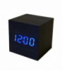 Электронные часы VST-869-5, черный корпус с синими цифрами датчиком температуры, будильником, дата