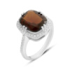 Серебряное кольцо CatalogSilver с натуральным гранатом 4.94ct, вес изделия 4,65 гр (2158011) 18.5 размер