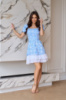 Літня сукня жаккард батіст 24020 Блакитна