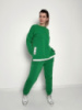Трикотажний костюм-двійка «Spring» оптом | Батал | Розпродаж моделі Зелений, 50-52