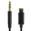 Кабель AUX Type-C to Jack 3.5 mm, 1m, Black
