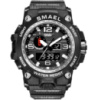 Мужские спортивные наручные часы SMAEL армейские электронные Черный с белым