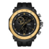 Чоловічий годинник Sanda 6012 Black-Gold спортивний зі стрілково-електронним циферблатом