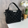 Женская замшевая сумочка стиль Луи Витон с тиснением, мини сумка для девушек натуральная замша черная