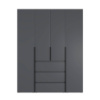 Шкаф распашной комбинированный №1 ART IN HEAD Light 1600x500x2200 Графит (LTK017000000)