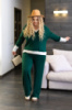 Прогуляковий жіночий костюм із ангори «Season»| Норма і батал| Розпродаж моделі Темно-зелений, 46-48