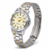 Жіночий годинник Casio LTP-V004SG-9A з календарем та сріблясто-золотистим браслетом