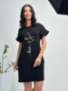 Літня сукня міні з принтом «Glide» оптом | Батал Чорний, 50-52