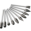 Набор борфрез по металлу 10шт, хвостовик 3мм, для гравера, карбид вольфрама