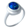 Срібне кільце SilverBreeze з опалом 1.1ct (1921579) 19 розмір