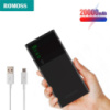 Павер банк powerbank 20000 mAh 2.1А Romoss KC12 Черный внешний аккумулятор для телефона с фонариком