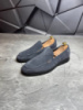 Лоферы мужские замшевые LORO PIANA Suede LUX Grey&Black! Туфли мужские Лоферы серые! Натуральна ЗАМША!