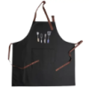 Фартух кухонний з поліестеру 68*75 см водонепроникний чорний 529-1B