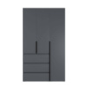 Шкаф распашной комбинированный №2 ART IN HEAD Light 1200x500x2200 Графит (LTK027000000)