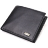 Класичне горизонтальне чоловіче портмоне з натуральної шкіри флотар 721778 Чорне