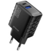 Мережевий зарядний пристрій Proove Speed Surge 20W (USB + Type-C) Black (WCSS20120001) (Код товару:39124)