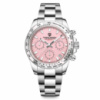Чоловічий годинник Pagani Design PD-1727 Silver-Pink з сапфіровим склом та механізмом SEIKO VK63