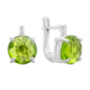 Серебряные серьги CatalogSilver с хризолітом (60002171)