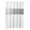Шторка для душа и ванной с кольцами 180x180 см Bathlux водоотталкивающая,Белая