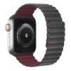 Ремешок силиконовый Hoco iWatch WA07 magnetic 42/ 44/ 45/ 49mm grey red wine