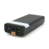 PowerBank XO-PR129 20000mAh,flashlight,Input:(Micro,Type-C), Output:2хUSB, QC22.5W/PD20W, plastic, Black