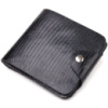 Портмоне для чоловіків у два складення з натуральної фактурної шкіри 721575 Чорне