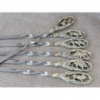Набор шампуров ручной работы «На охоте» , рукоять бронза (3х10мм, 60см), 6 шт. в кож. колчане