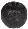 Набор 4 подвески «Яблоко» 6.5см черный с глиттером, пенопласт