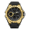 Чоловічий спортивний годинник Sanda 6008 Black-Gold з електронним механізмом та захистом 50 м