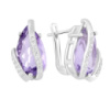 Серебряные серьги CatalogSilver с натуральным аметистом (2111214)