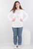 Жіноча біла кофта з декором