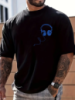 Футболка чорна з ДТФ принтом | 57-129