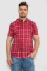 Сорочка чоловіча в клітку, колір червоний, 214R831