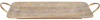 Поднос «Crown» металлический с ручками, прямоугольный, 55.5х26х5см, золото